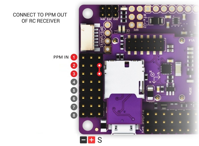 8 Channel PPM Encoder Board Version 2 for APM PX4